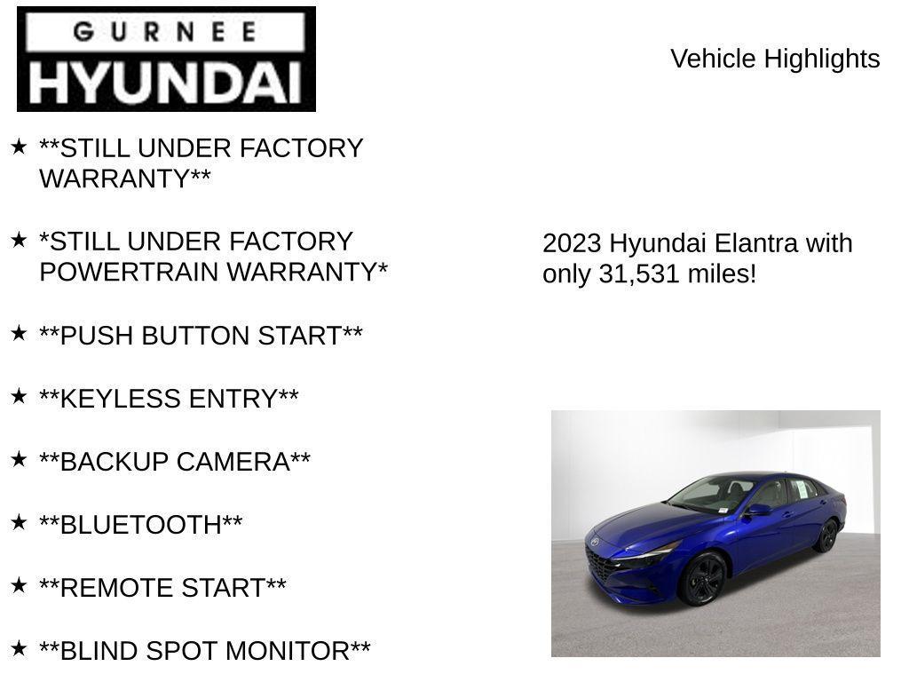 used 2023 Hyundai ELANTRA HEV car, priced at $18,526