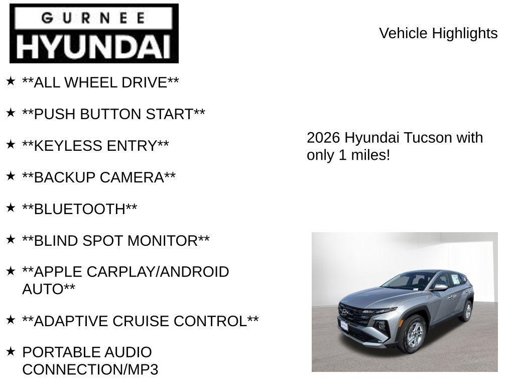 new 2026 Hyundai Tucson car, priced at $29,733