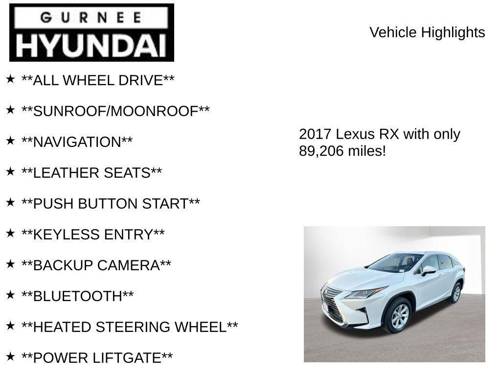 used 2017 Lexus RX 350 car, priced at $24,403