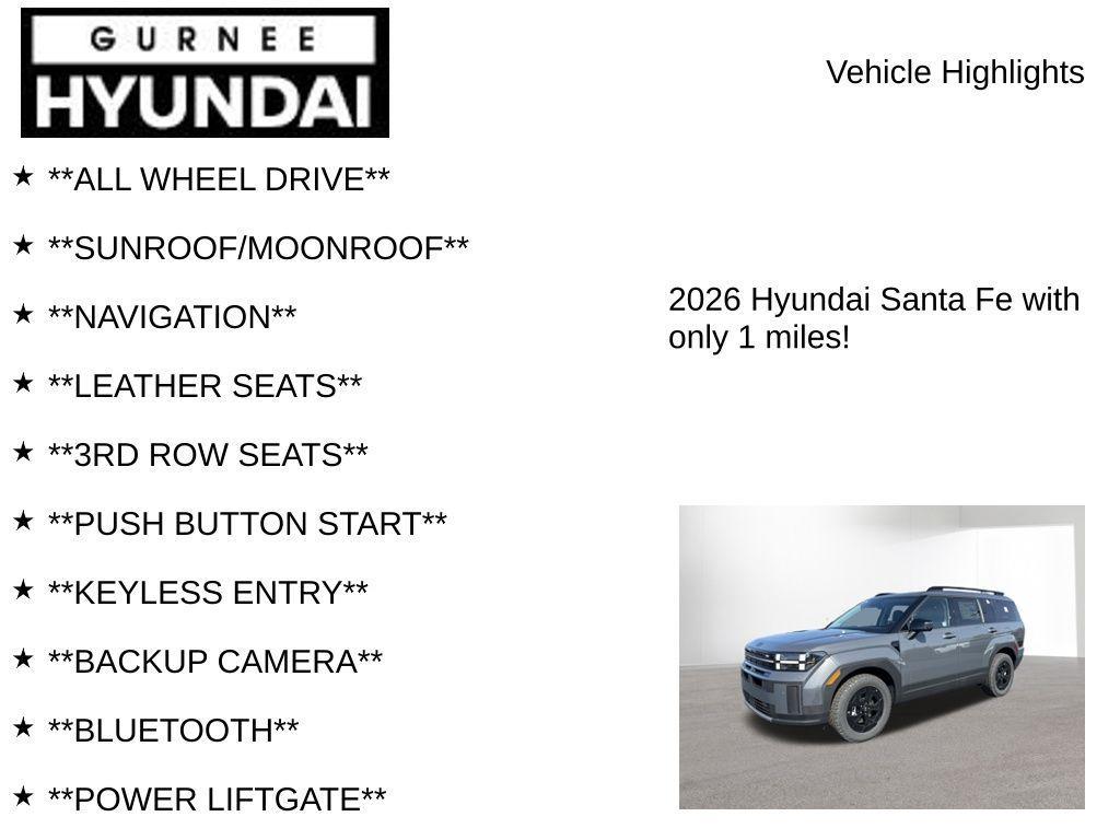 new 2026 Hyundai Santa Fe car, priced at $39,592