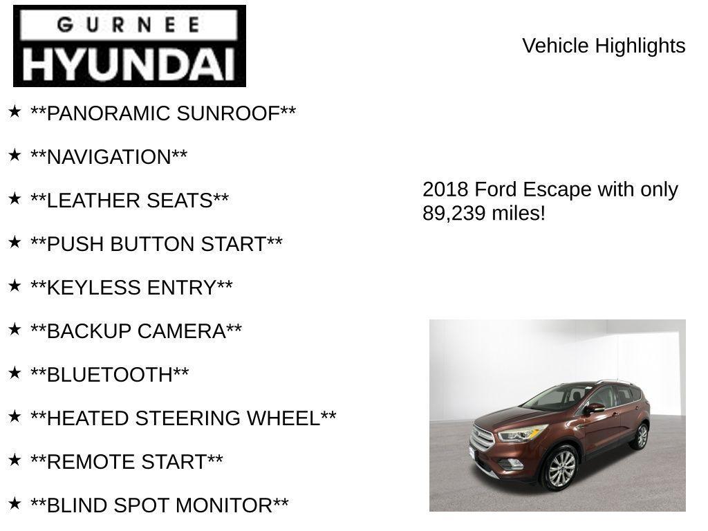 used 2018 Ford Escape car, priced at $12,900