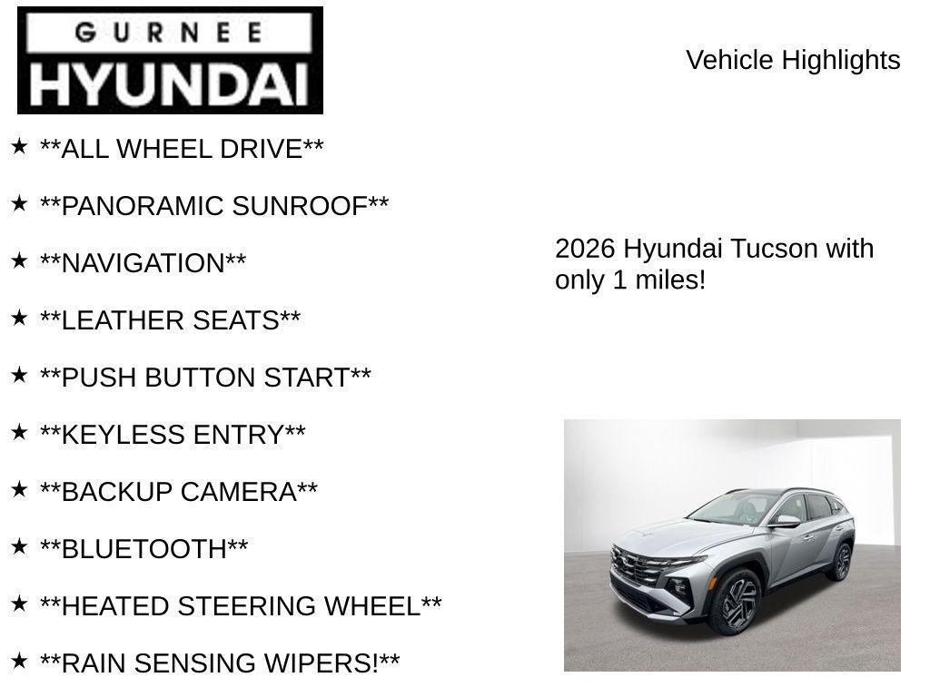 new 2026 Hyundai TUCSON Hybrid car, priced at $40,710