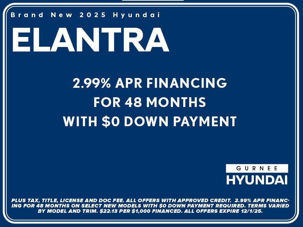 new 2025 Hyundai Elantra car, priced at $23,845