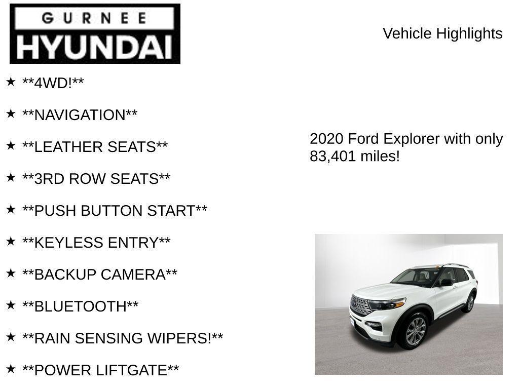 used 2020 Ford Explorer car, priced at $17,955