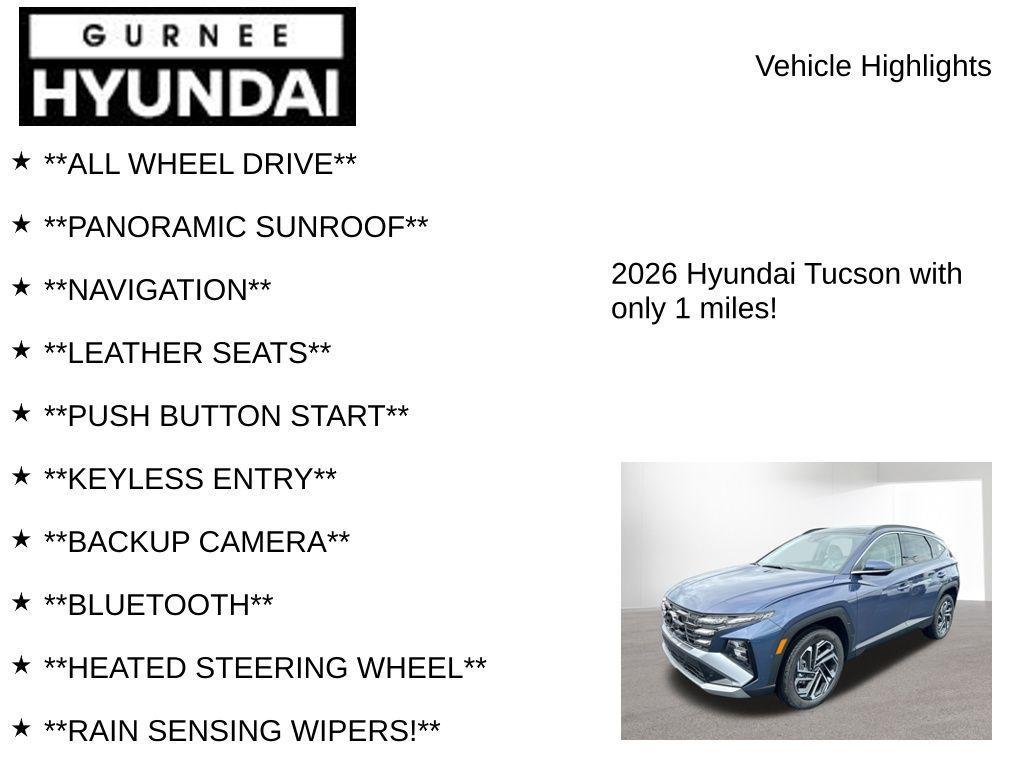 new 2026 Hyundai Tucson car, priced at $39,269
