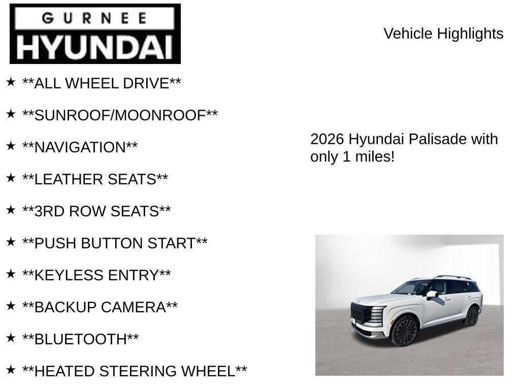 new 2026 Hyundai Palisade car, priced at $56,462