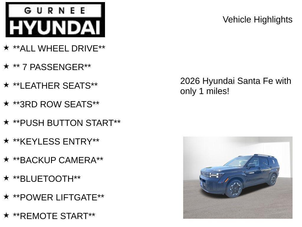 new 2026 Hyundai Santa Fe car, priced at $36,974