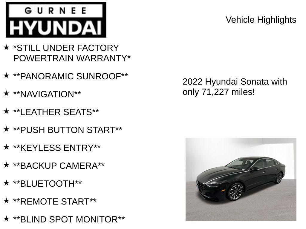 used 2022 Hyundai Sonata car, priced at $17,847