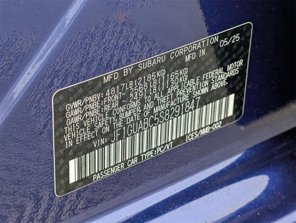 new 2025 Subaru Impreza car, priced at $26,881