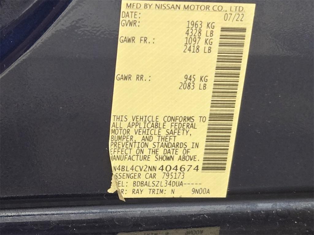 used 2022 Nissan Altima car, priced at $19,888