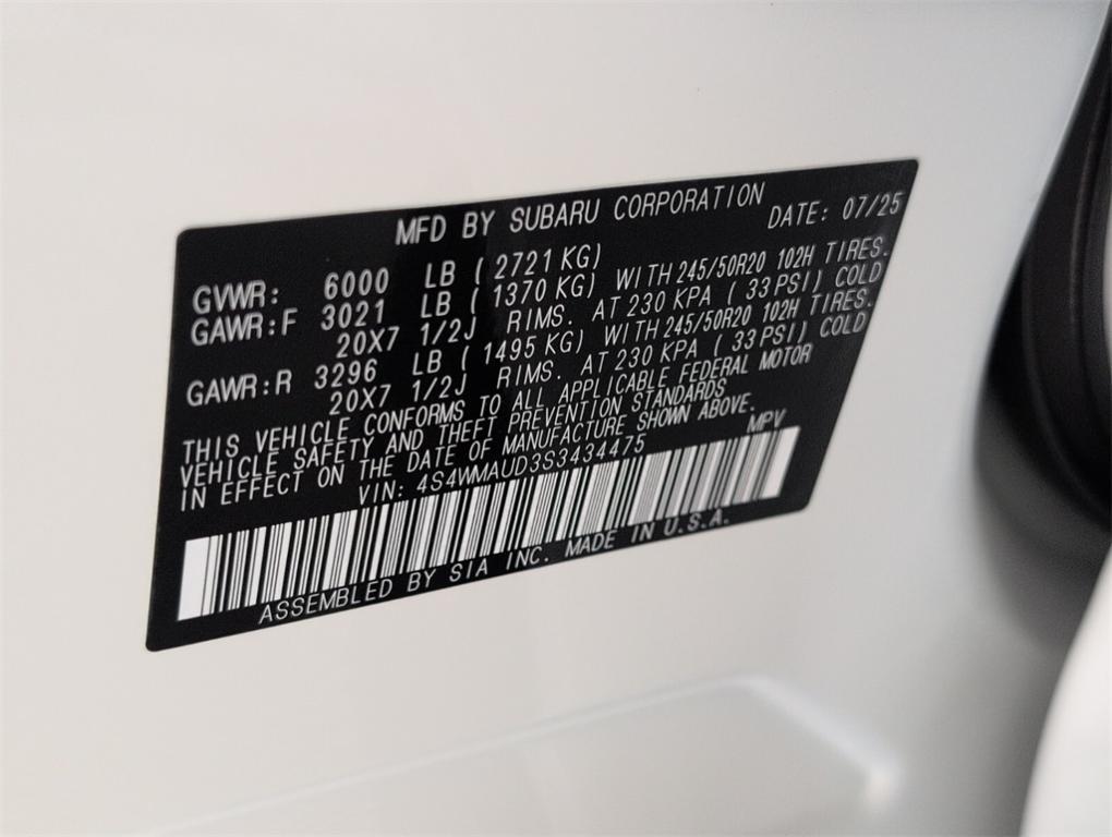 new 2025 Subaru Ascent car, priced at $50,515