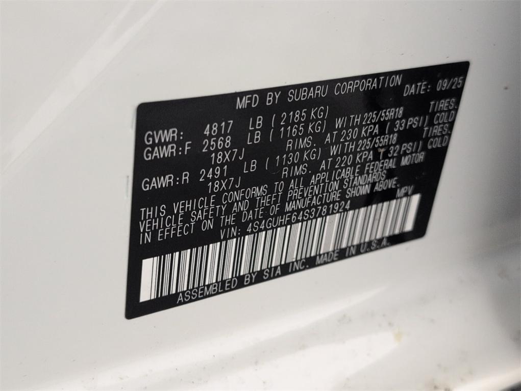 new 2025 Subaru Crosstrek car, priced at $34,962