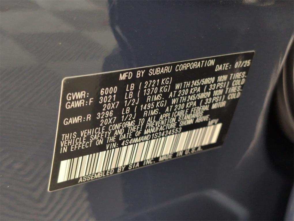 new 2025 Subaru Ascent car, priced at $51,347