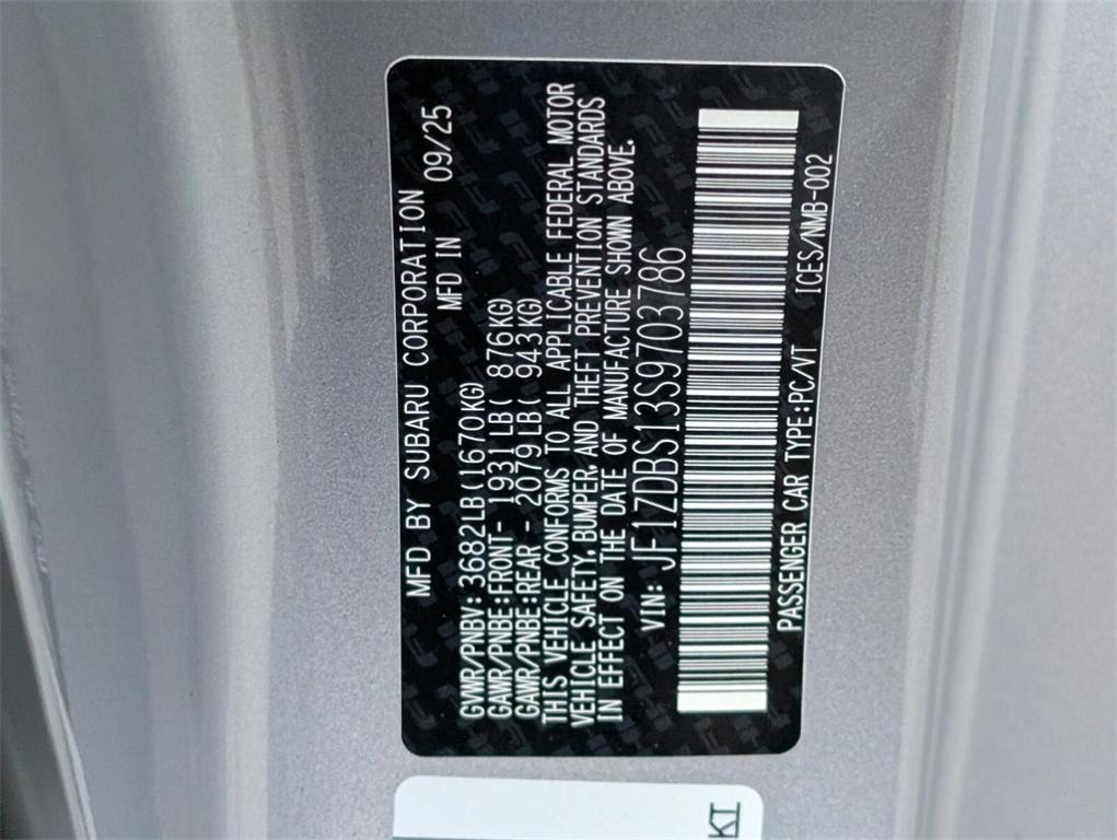 new 2025 Subaru BRZ car, priced at $40,614