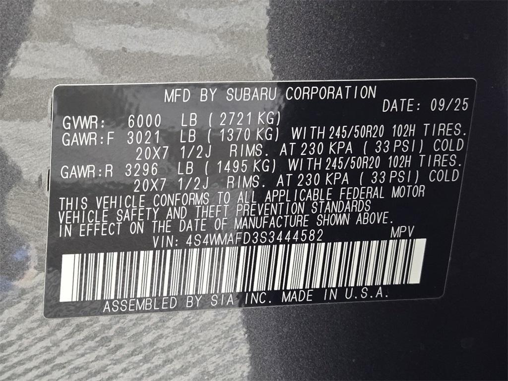 new 2025 Subaru Ascent car, priced at $46,440