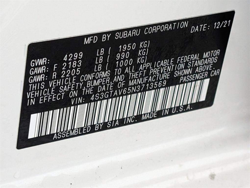 used 2022 Subaru Impreza car, priced at $19,000
