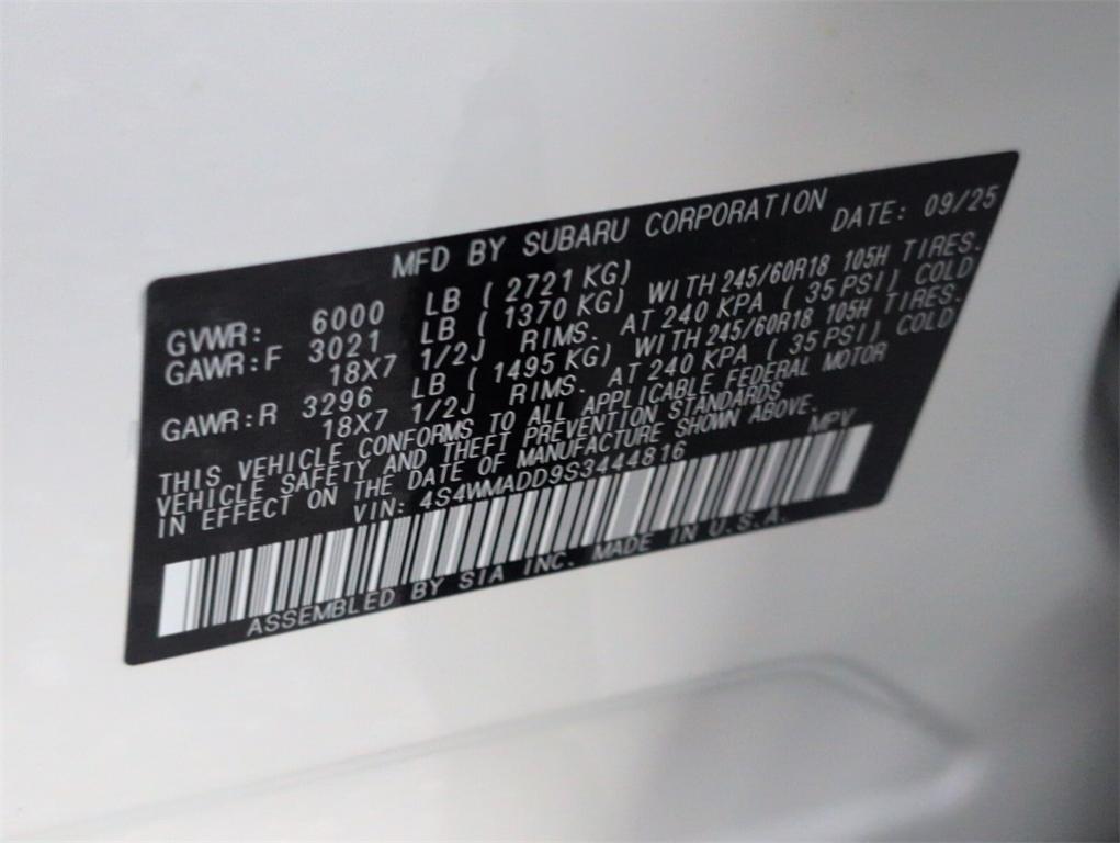 new 2025 Subaru Ascent car, priced at $42,174