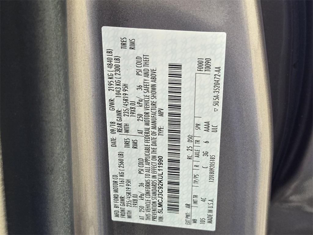 used 2019 Lincoln MKC car, priced at $19,888