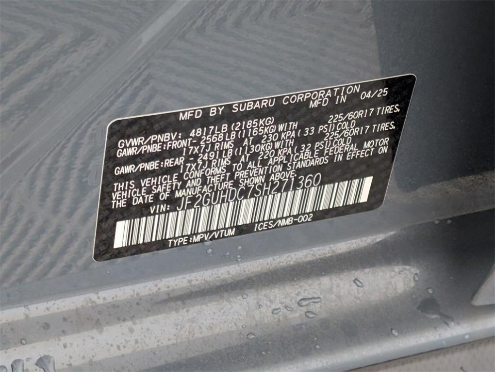new 2025 Subaru Crosstrek car, priced at $30,066