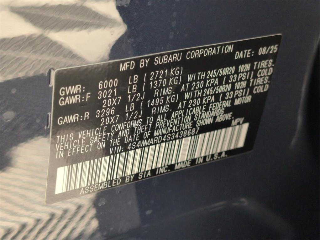 new 2025 Subaru Ascent car, priced at $49,272