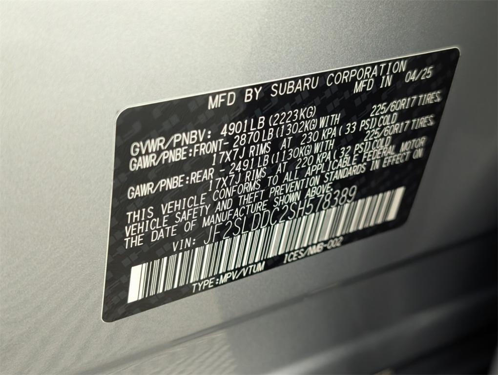 new 2025 Subaru Forester car, priced at $37,016