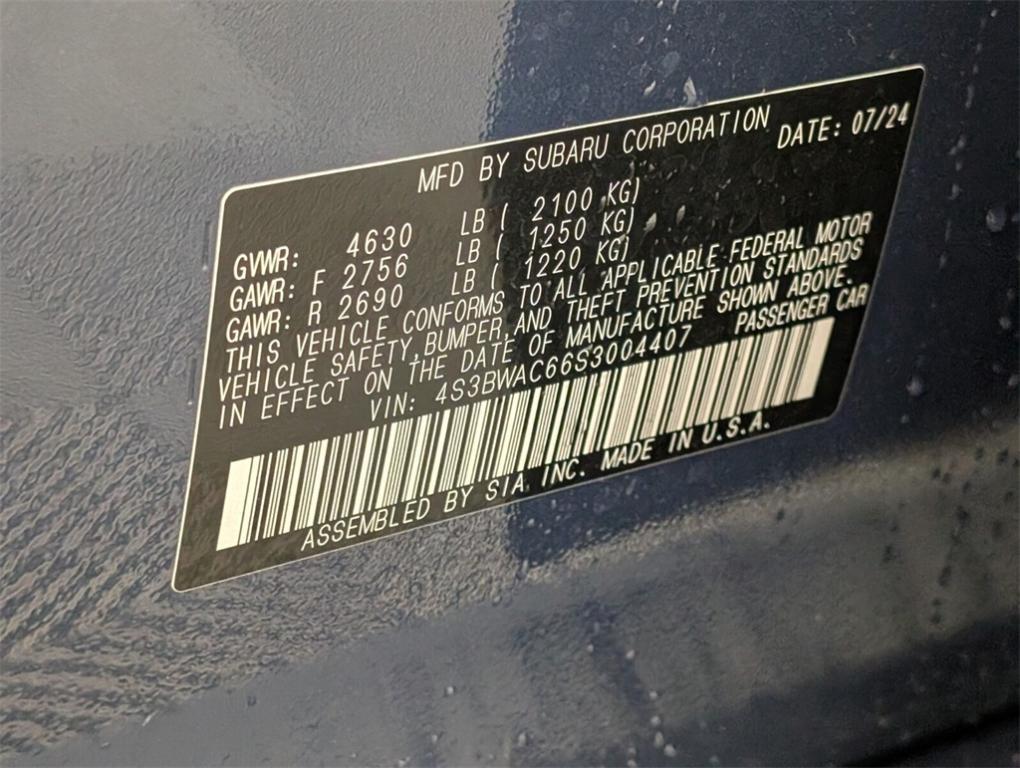 used 2025 Subaru Legacy car, priced at $26,338