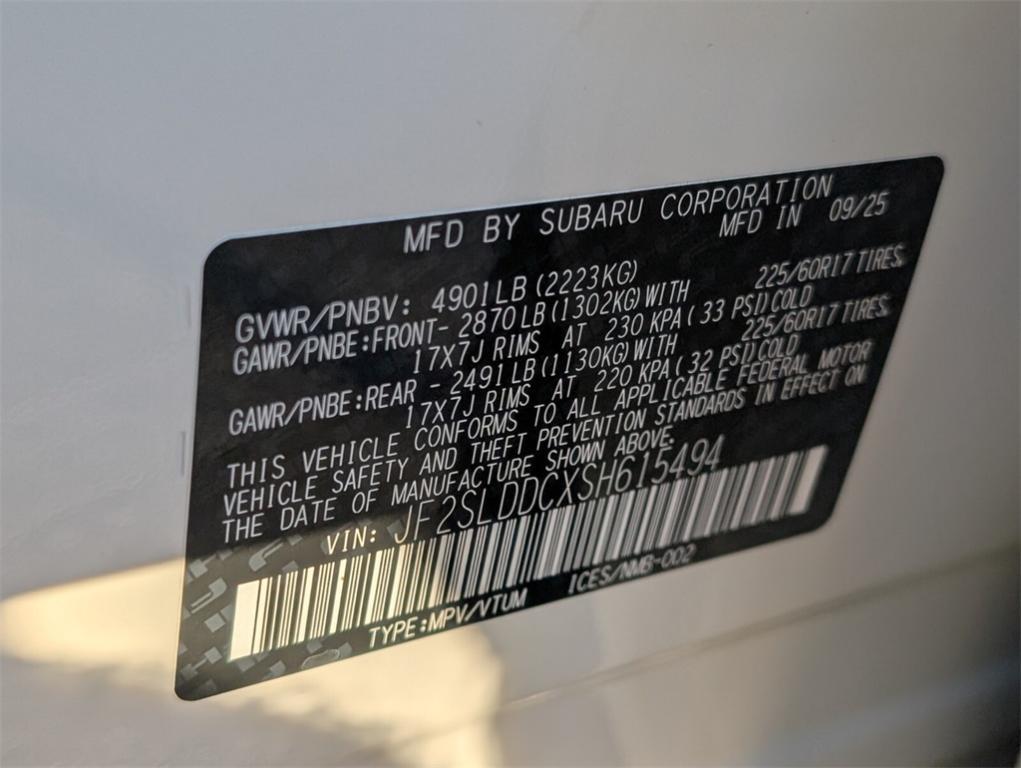 new 2025 Subaru Forester car, priced at $37,066