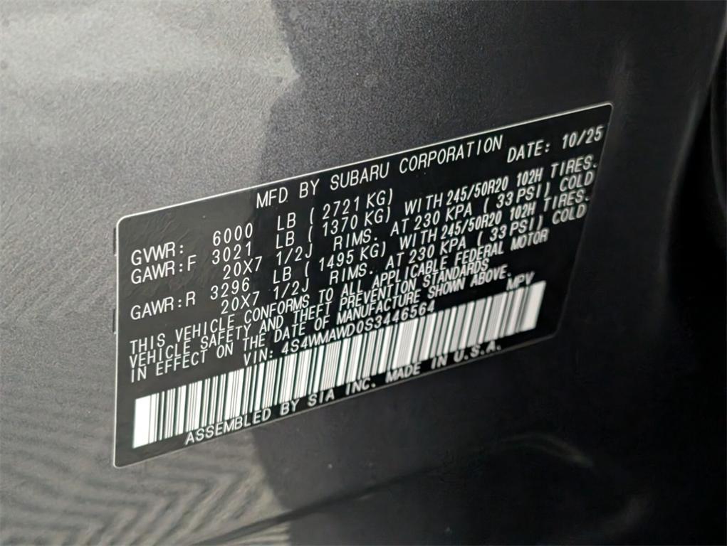 new 2025 Subaru Ascent car, priced at $55,613