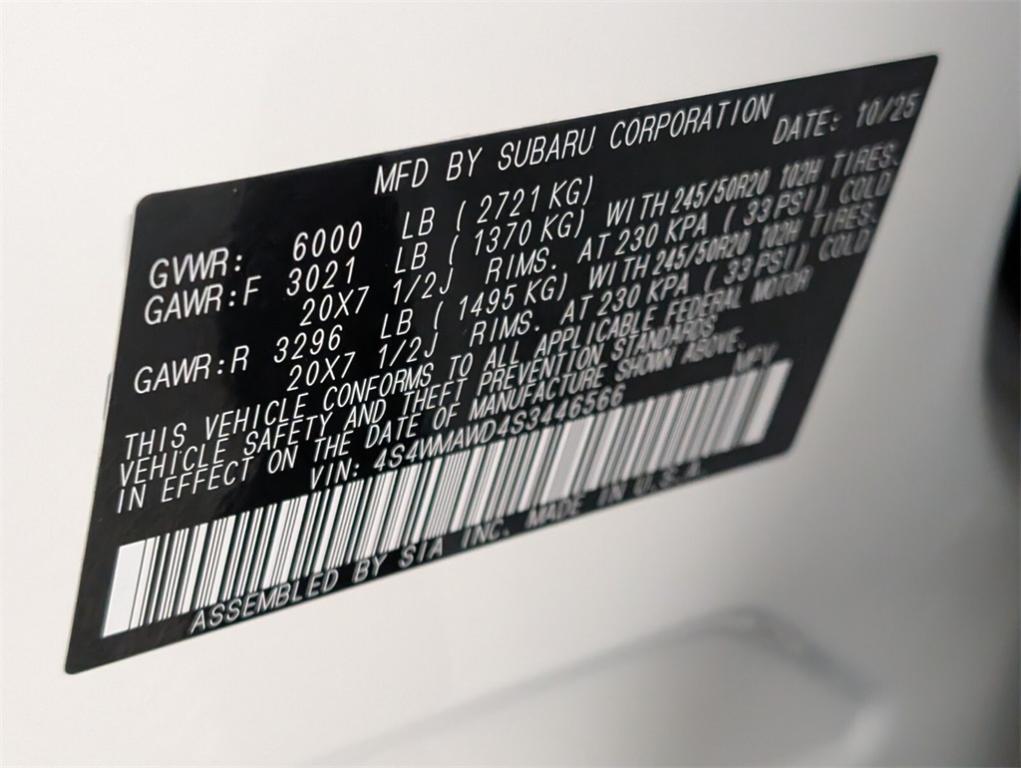 new 2025 Subaru Ascent car, priced at $55,613