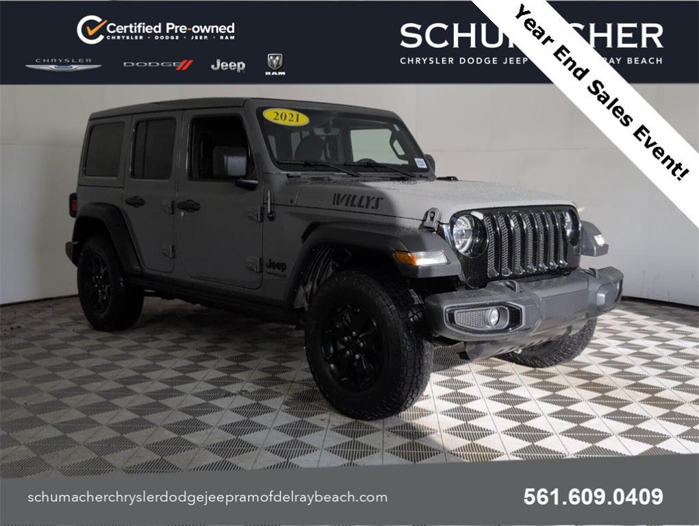 used 2021 Jeep Wrangler Unlimited car, priced at $26,988