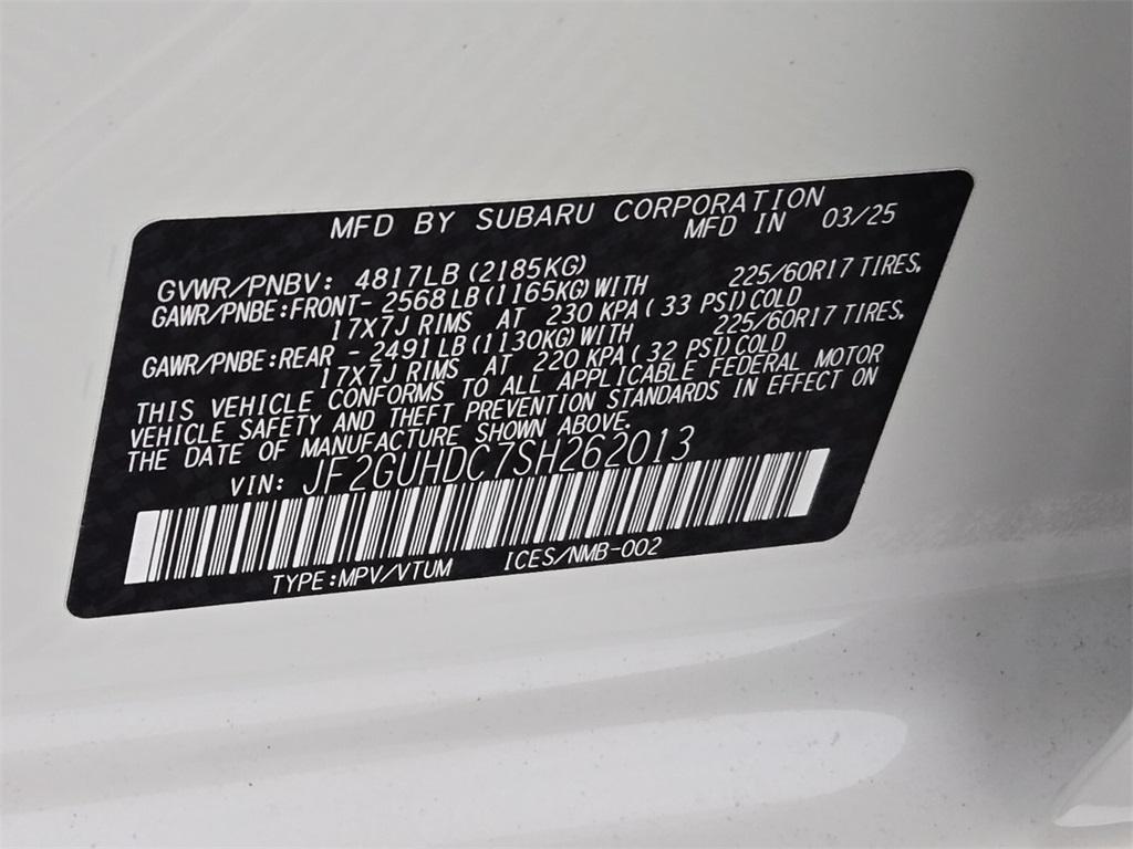 new 2025 Subaru Crosstrek car, priced at $29,627