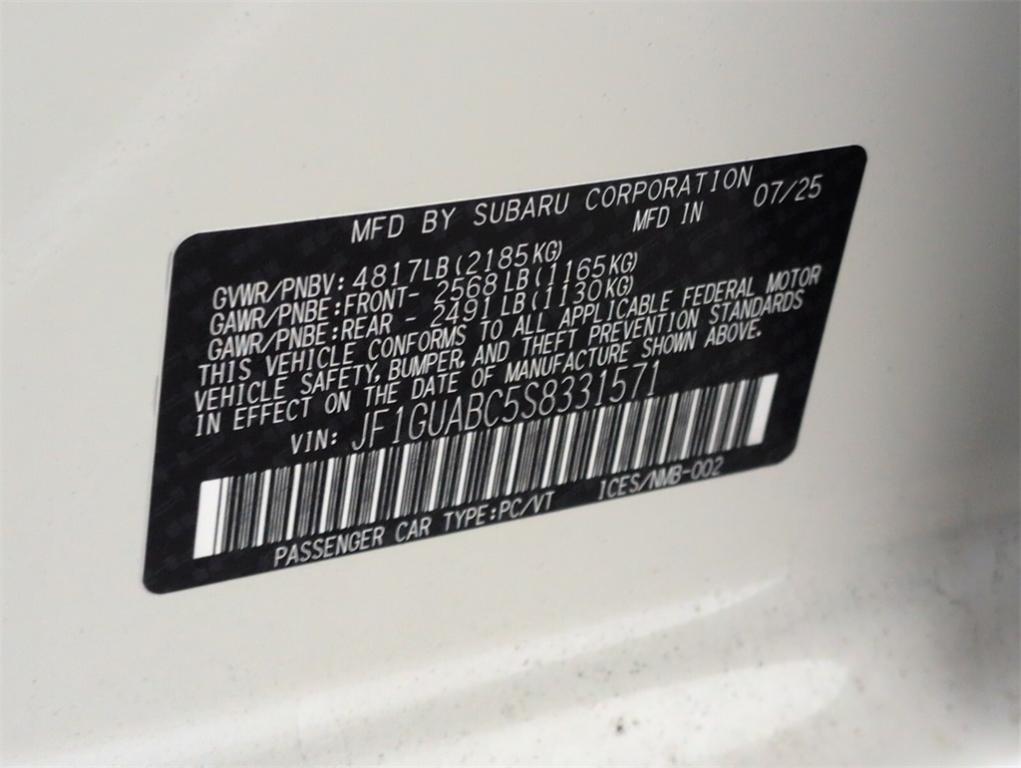 new 2025 Subaru Impreza car, priced at $25,428