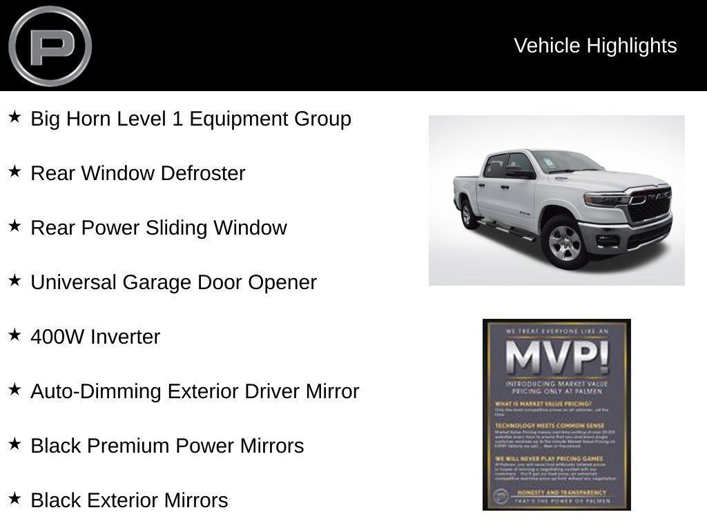 new 2025 Ram 1500 car, priced at $56,530