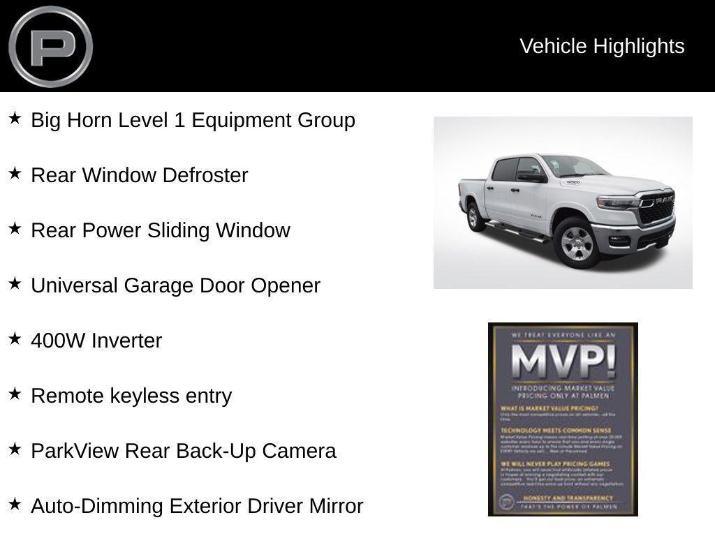 new 2025 Ram 1500 car, priced at $56,530