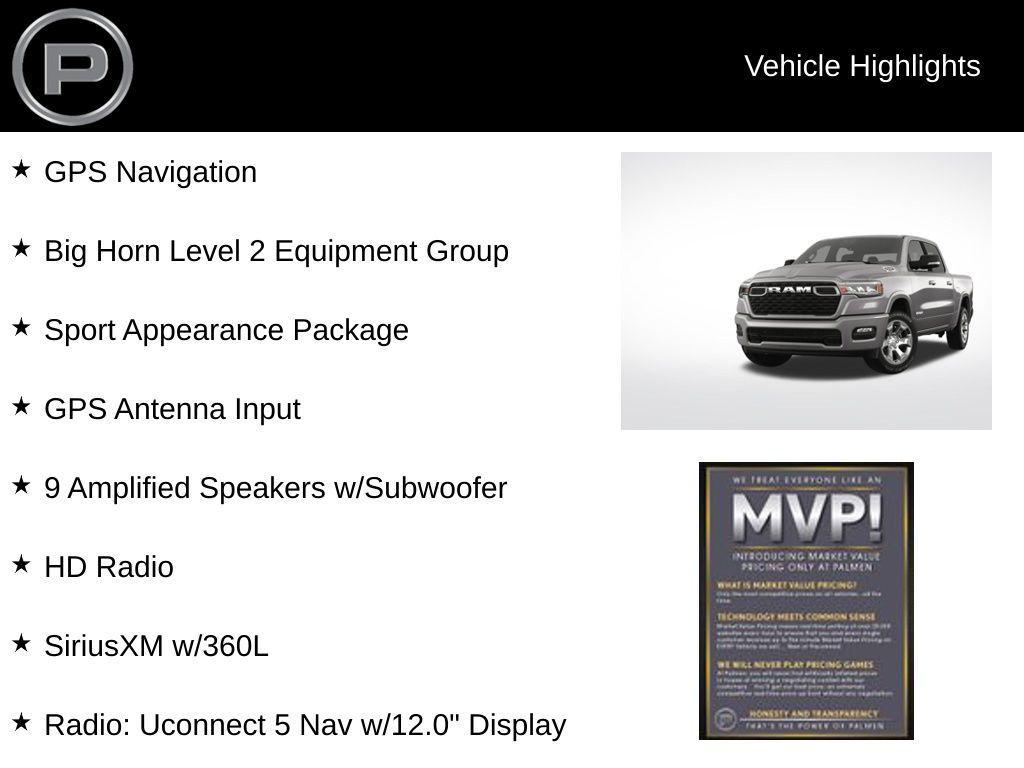 new 2025 Ram 1500 car, priced at $63,735
