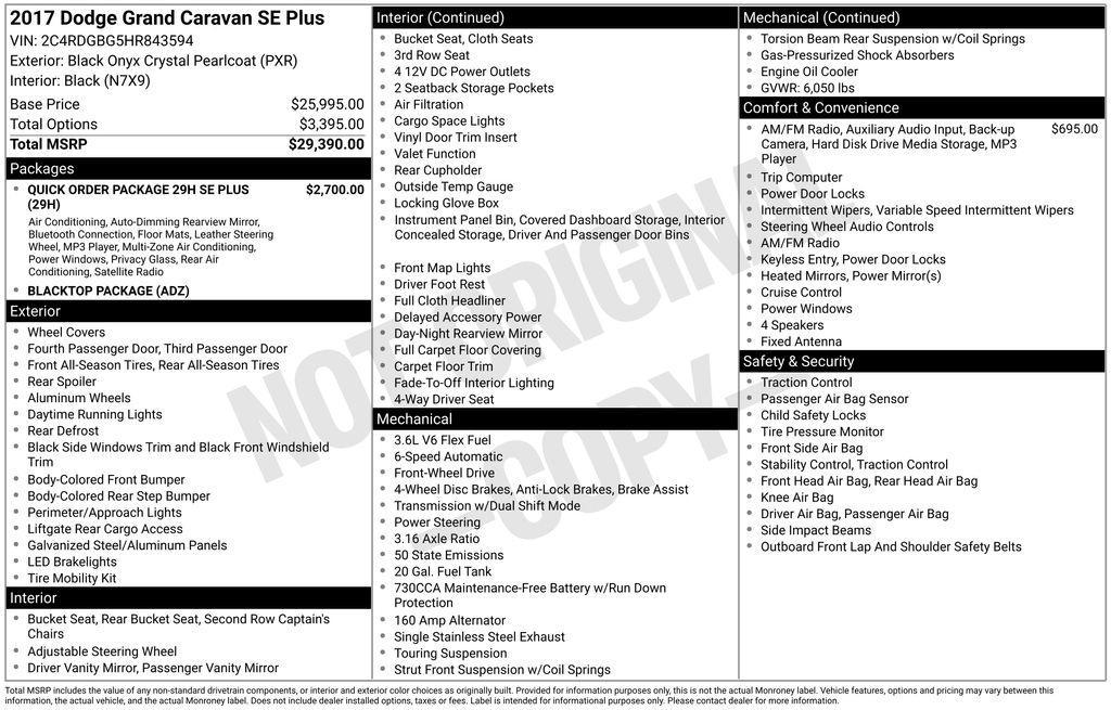 used 2017 Dodge Grand Caravan car, priced at $10,000