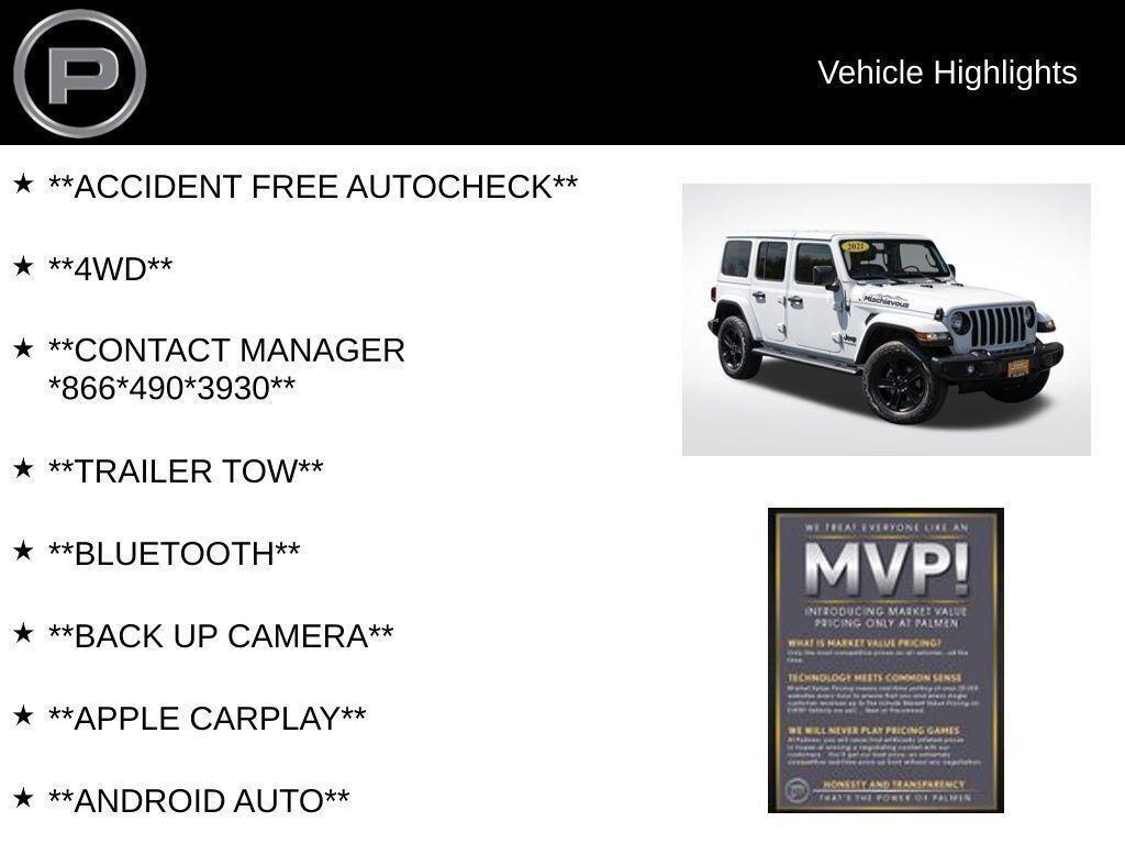 used 2021 Jeep Wrangler Unlimited car, priced at $35,989