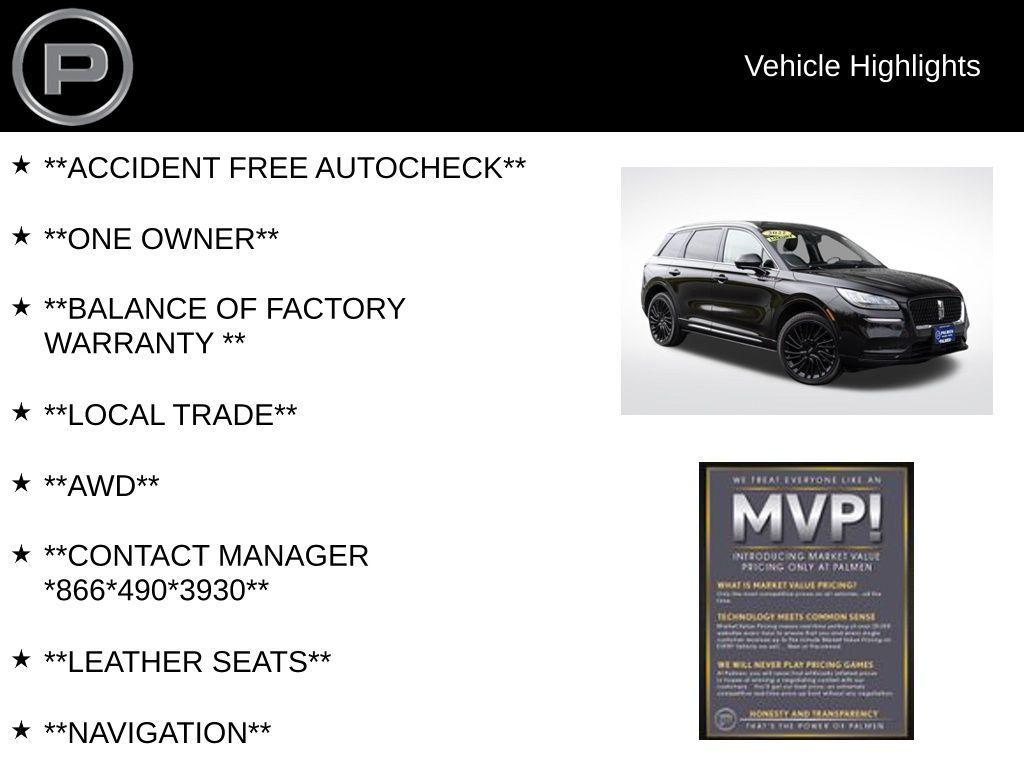 used 2022 Lincoln Corsair car, priced at $32,400
