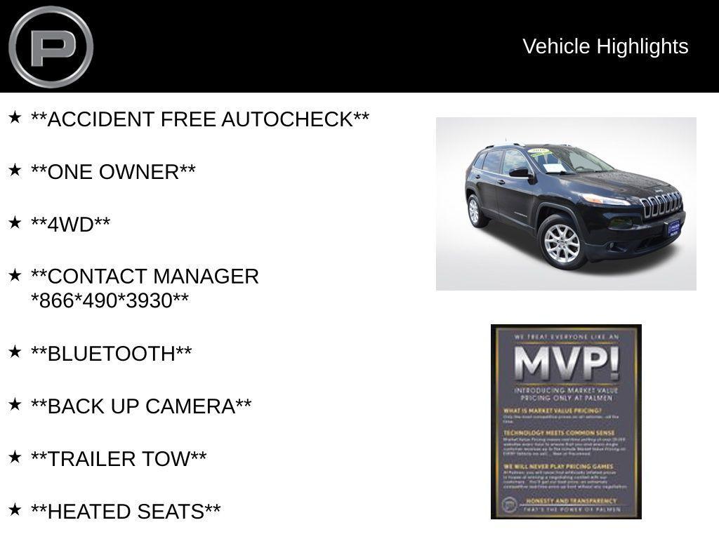 used 2016 Jeep Cherokee car, priced at $11,989