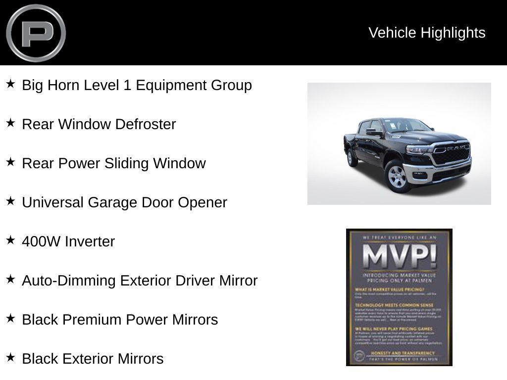 new 2025 Ram 1500 car, priced at $56,280
