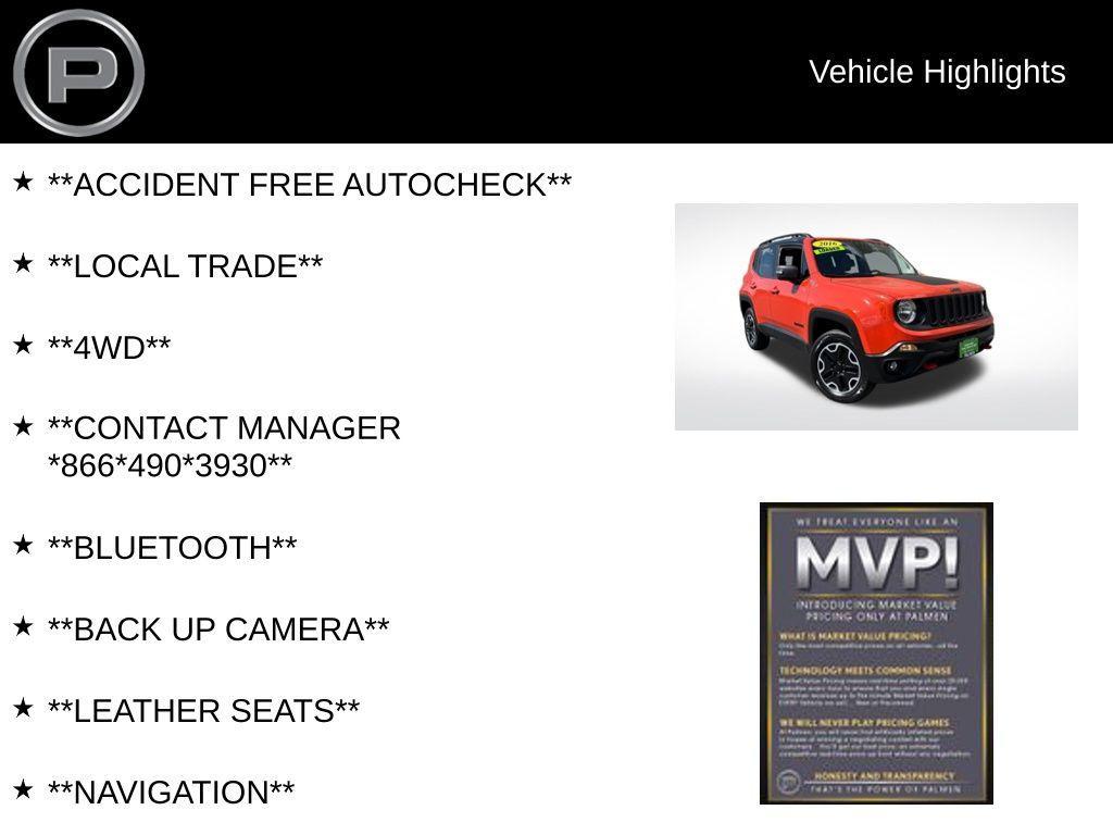 used 2016 Jeep Renegade car, priced at $16,500
