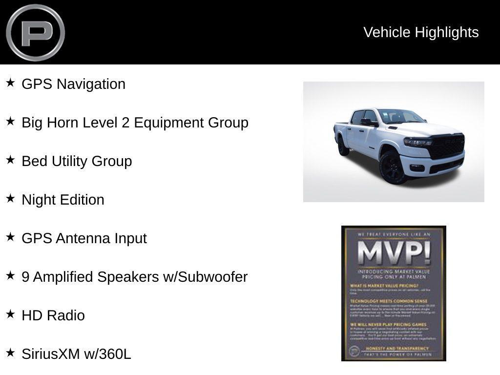 new 2025 Ram 1500 car, priced at $63,535