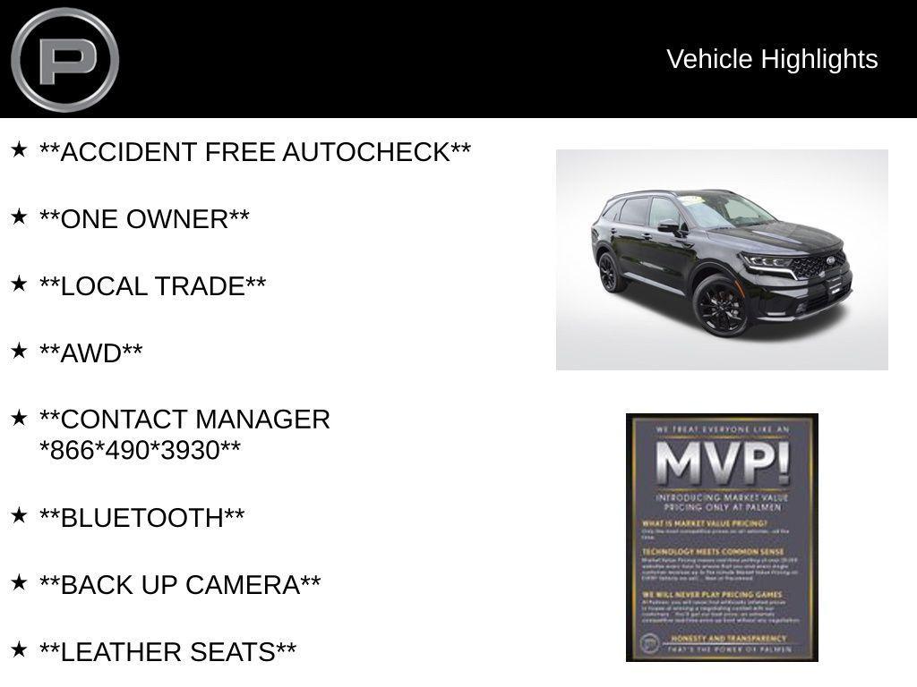 used 2021 Kia Sorento car, priced at $26,998