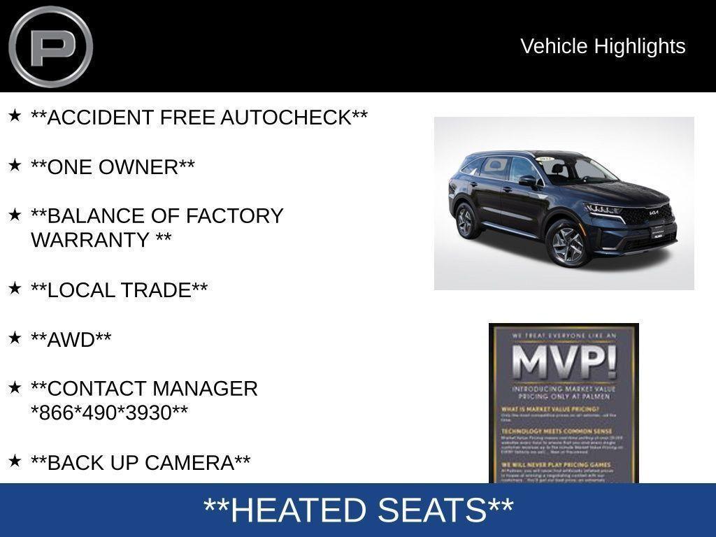 used 2022 Kia Sorento Hybrid car, priced at $28,500