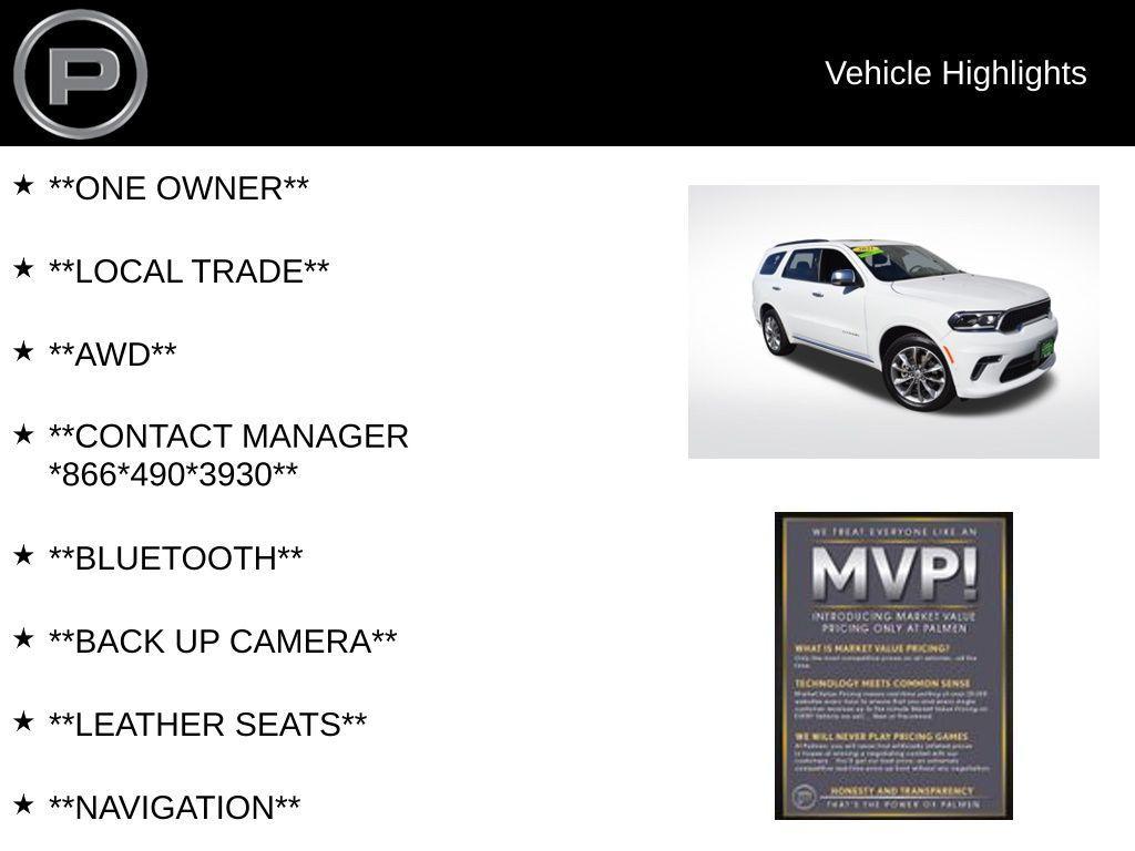 used 2021 Dodge Durango car, priced at $25,989