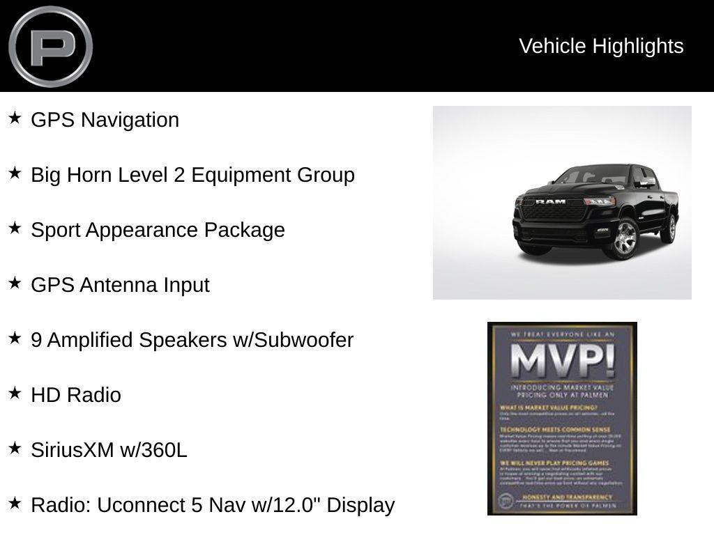 new 2025 Ram 1500 car, priced at $63,685