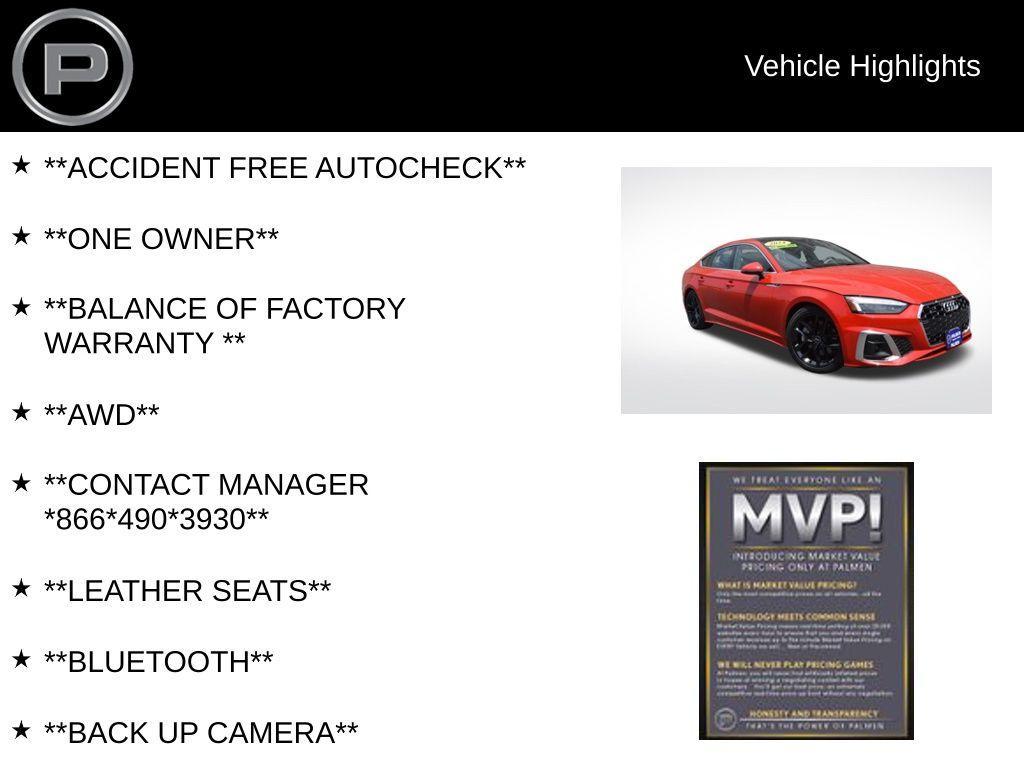 used 2024 Audi A5 Sportback car, priced at $37,500