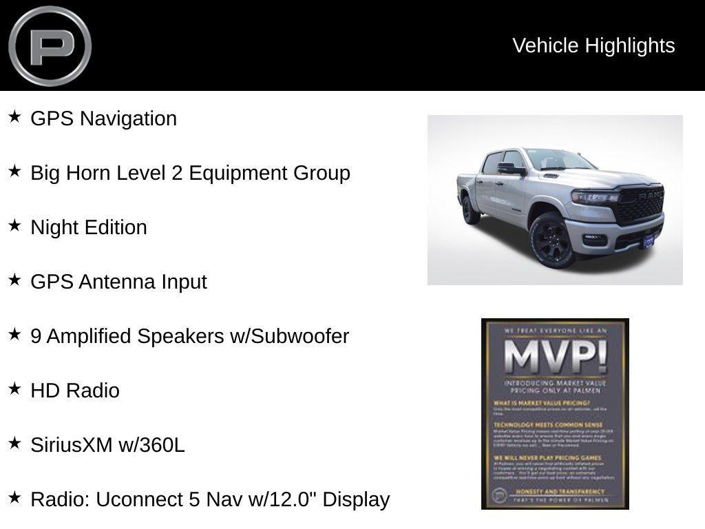 new 2025 Ram 1500 car, priced at $62,785