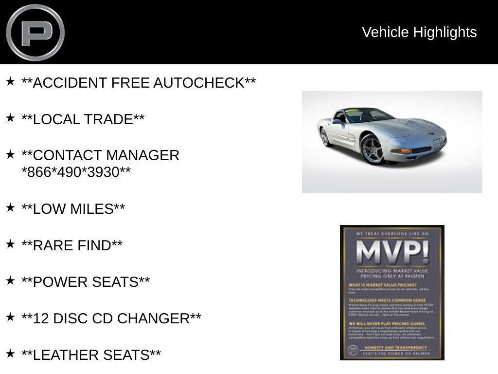 used 2002 Chevrolet Corvette car, priced at $20,500