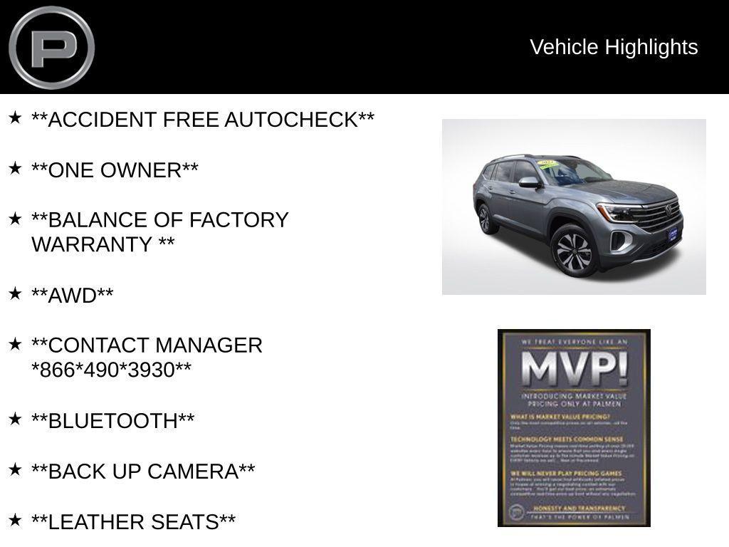 used 2024 Volkswagen Atlas car, priced at $30,000